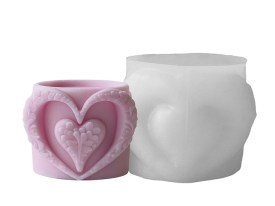 Molde silicona cilindro corazon sobresaliente 